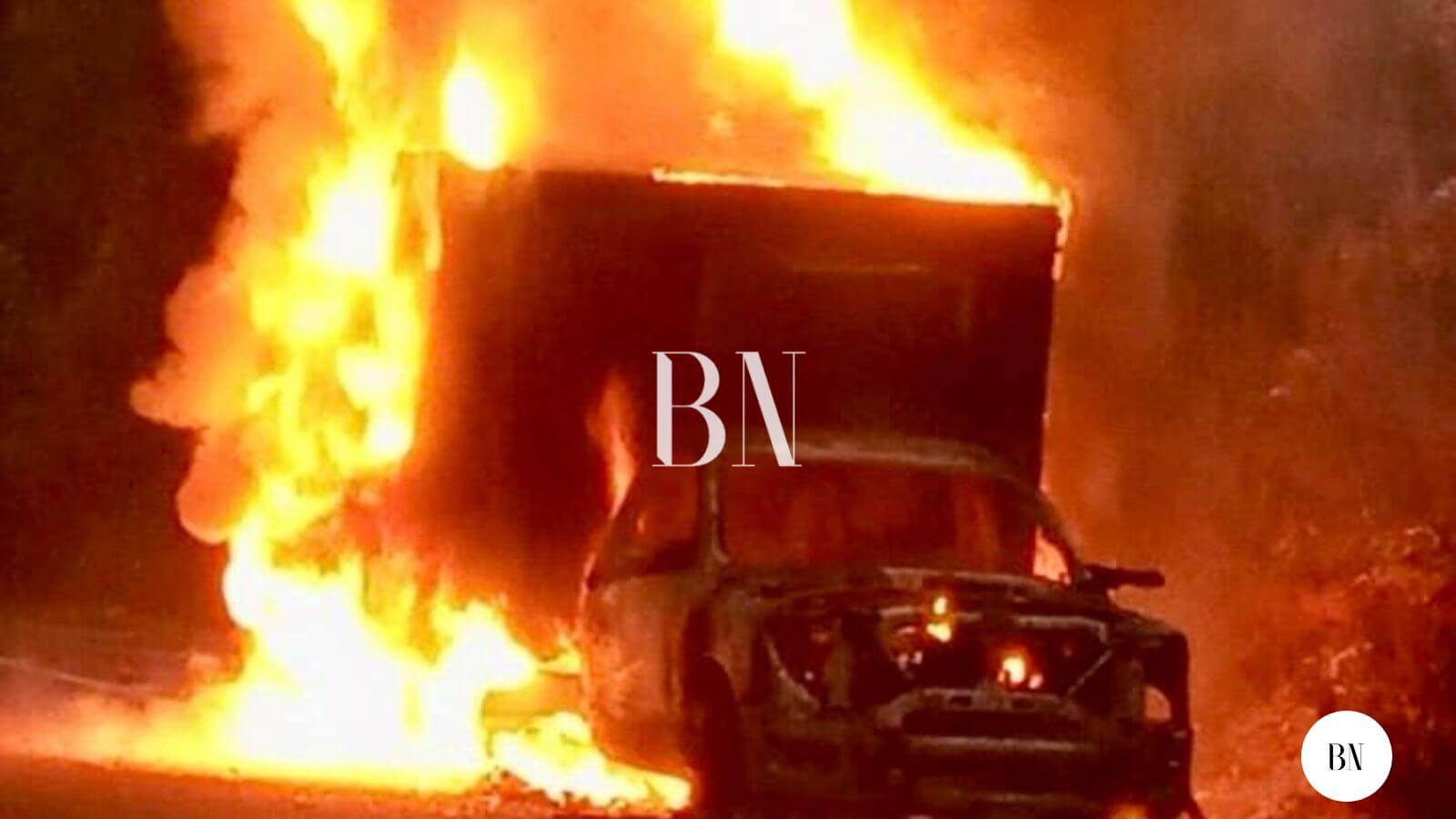 Se incendió camión en la  Toluca-Cd. Altamirano